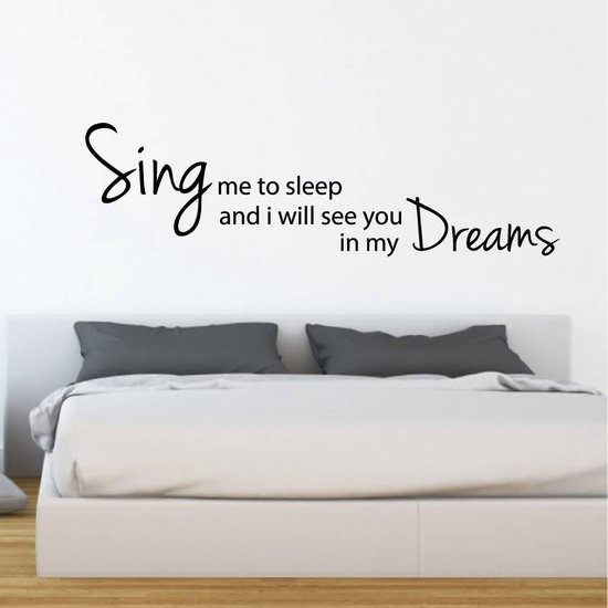 Muursticker Sing Me To Sleep - Groen - 160 x 43 cm - slaapkamer alle