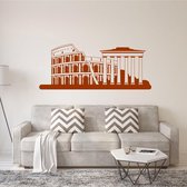 Muursticker Italië Rome -  Bruin -  160 x 65 cm  -  alle muurstickers  slaapkamer  woonkamer  steden - Muursticker4Sale