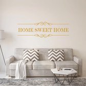 Muursticker Home Sweet Home -  Goud -  160 x 48 cm  -  woonkamer  alle muurstickers  engelse teksten - Muursticker4Sale