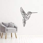 Muursticker Kolibri -  Rood -  40 x 46 cm  -  slaapkamer  woonkamer  origami  alle muurstickers  dieren - Muursticker4Sale