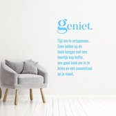 Muursticker Geniet -  Lichtblauw -  68 x 120 cm  -  slaapkamer  woonkamer  alle muurstickers  keuken - Muursticker4Sale