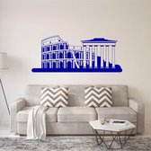 Muursticker Italië Rome -  Donkerblauw -  160 x 65 cm  -  alle muurstickers  slaapkamer  woonkamer  steden - Muursticker4Sale