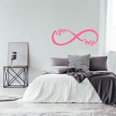 Muursticker Infinity You And Me - Roze - 120 x 45 cm - slaapkamer