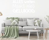 Muursticker Alles Weten Maakt Niet Gelukkig -  Wit -  160 x 92 cm  -  alle muurstickers  woonkamer  nederlandse teksten  bedrijven - Muursticker4Sale