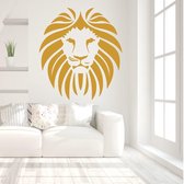 Sticker mural Lion - Or - 80 x 88 cm - Muursticker4Sale