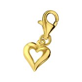 Goudkleurig open hart bedel | Zilverana | Sterling 925 Silver (Echt zilver) | Clip-On / Karabijnsluiting | Past OA op SilberDream, Zinzi, Thomas Sabo en Ti Sento