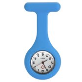 Fako® - Verpleegstershorloge - Zusterhorloge - Verpleegster Horloge - Siliconen RVS Uni - Blauw