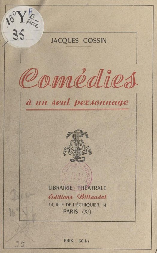 Comédies à un seul personnage