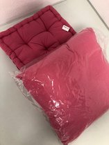 Mooie roze kussenset zit- en rugkussen - 2stuks