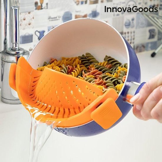 InnovaGoods Kitchen Foodies Siliconen Vergiet - oranje | bol.com