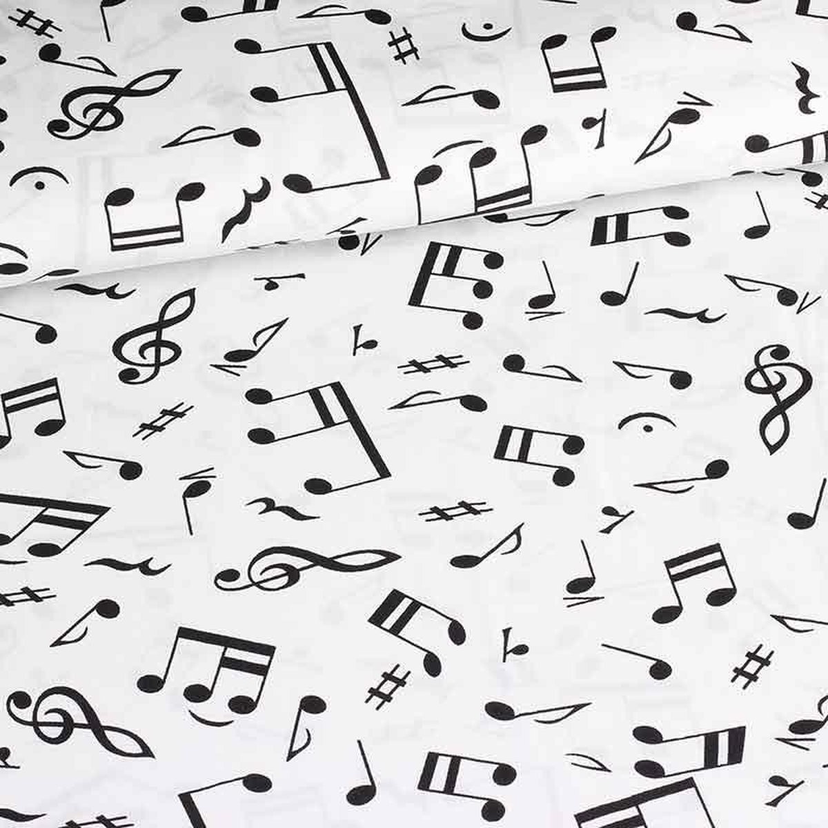 Funkytex 100% katoen muzieknoot geweven 2 meter