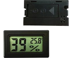 Meter voor temperatuur, thermometer zwart LCD
