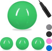 Relaxdays 4x fitnessbal 75 cm - pompje - gymbal - zitbal - yogabal - pilatesbal - groen