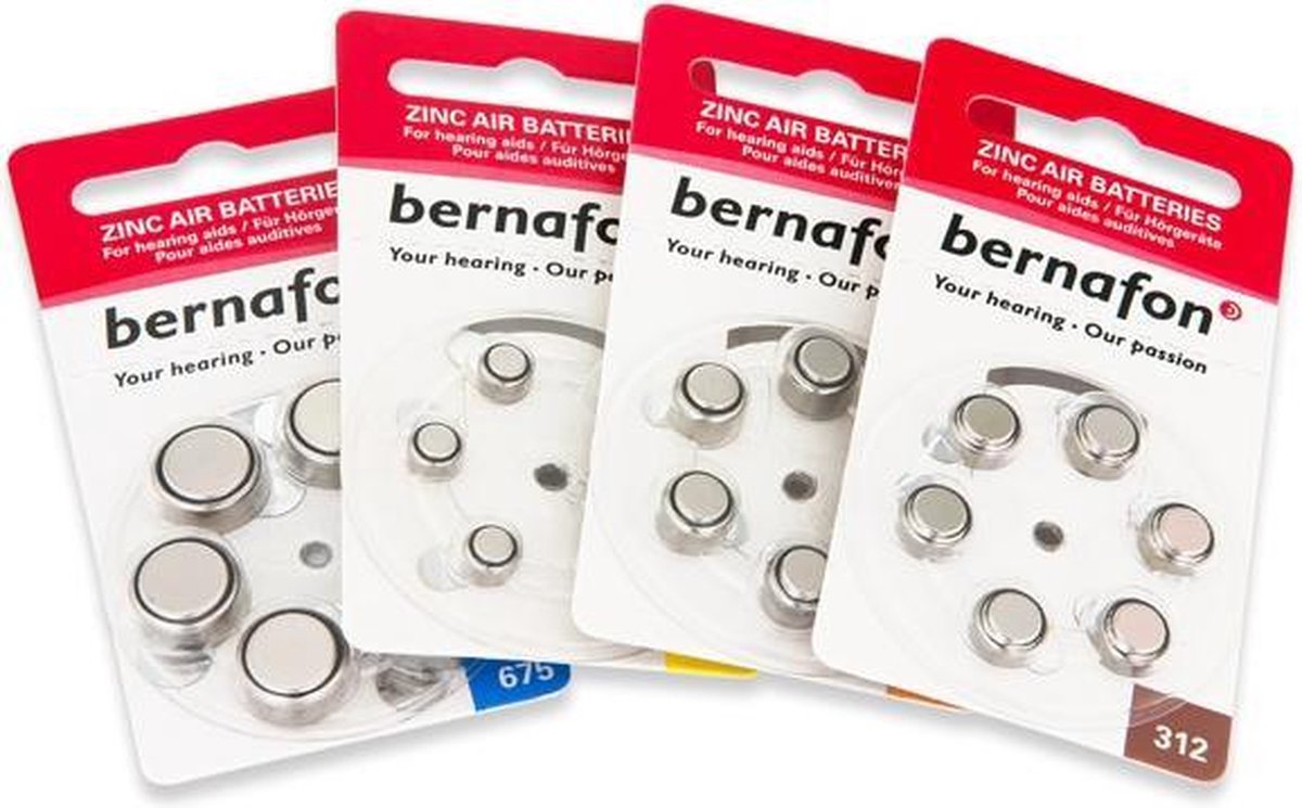 Bernafon - Hoortoestel batterijen - P312 - Bruine sticker