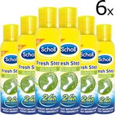 Scholl Voetdeodorant - Fresh Step Voetenenspray - 150ml x6
