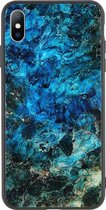 Apple iPhone XR – Blauw/groen Emerald Glazen hoesje