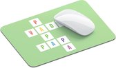 Muismat: kruiswoordpuzzel: PAPA, VADER, PAP, PA (gekleurd) - Vaderdag kados