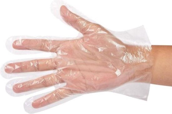 Net zo Vervelen Tien Transparante Plastic Wegwerp Handschoenen - maat L - 200 Stuks | bol.com