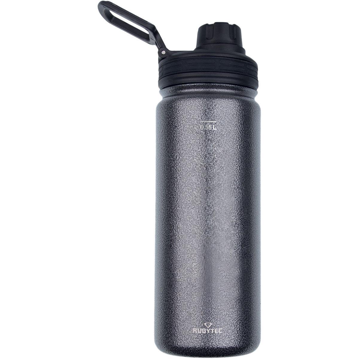 Rubytec Shira Drinkfles - 550 ml - Thermosbeker - RVS Waterfles - Handige Drinktuit - Lekvrije Drinkdop - Urenlang Koud en Warm Drinken - Lekvrij - BPA-vrij - Grijs/Grafiet