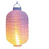 9x stuks luxe solar lampion/lampionnen wit met realistisch vlameffect op zonne-energie 20 x 30 cm - sfeervolle zomer tuinverlichting - buitenlampionnen