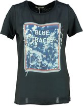 Garcia blauw shirt materiaalmix - Maat XS