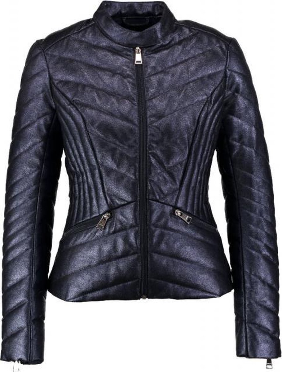 Guess korte metallic blauwe gevoerde tussenjas jas Guess korte metallic blauwe gevoerde tussenjas jas