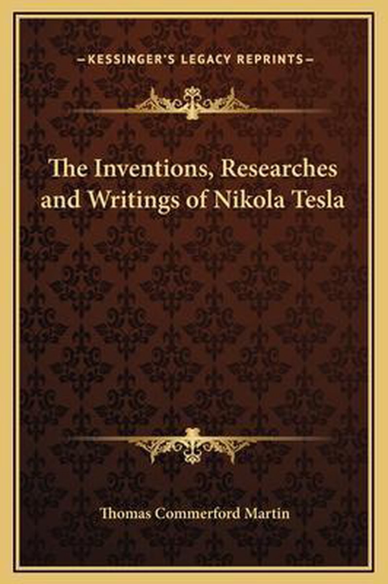 Omslag van The Inventions, Researches and Writings of Nikola Tesla