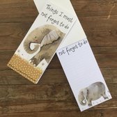 Alex Clark Magnetic Notepad or To-do list ~ Magnetisch Notitieblok Olifant 'Things I Must Not Forget'