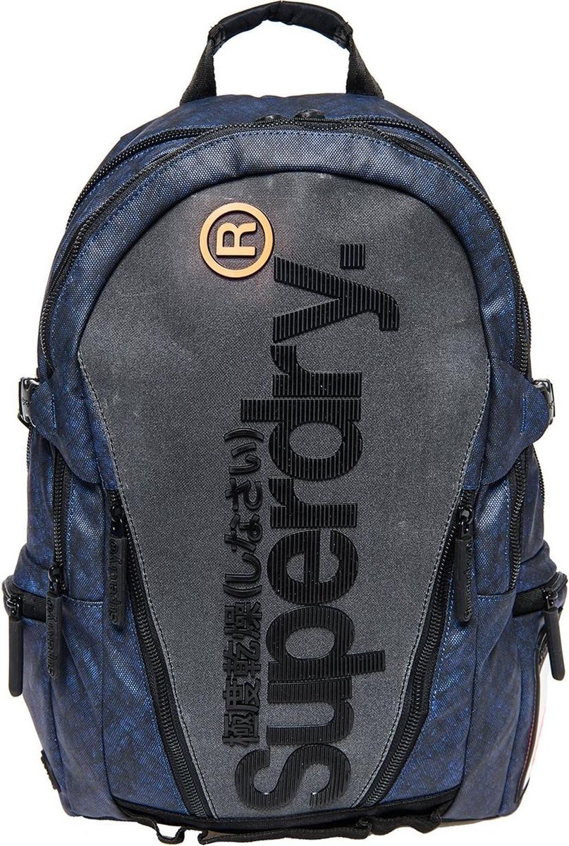 Superdry Tarp Backpack Misty Blue AOP | bol.com