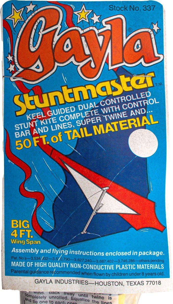 Windvogel - Kite - Wind vlieger Gayla STUNTMASTER BLAUW/WIT - 120 cm spanbreedte + GRATIS MOLEN MET TOUW EN KITEBIRD