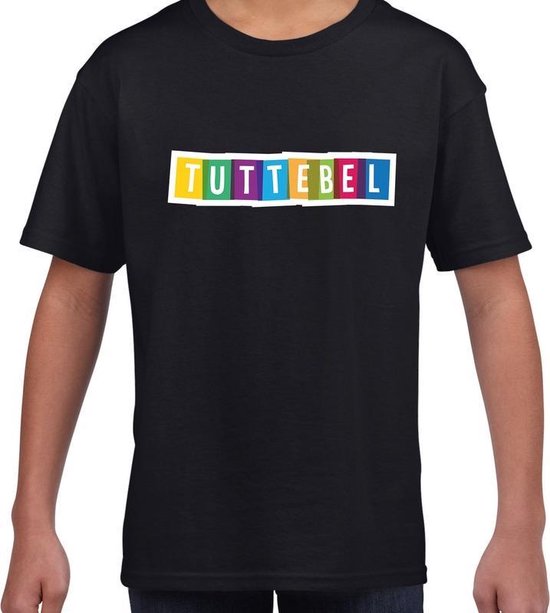 Tuttebel fun tekst t-shirt zwart kids - Fun tekst / Verjaardag cadeau / kado t-shirt kids 158/164