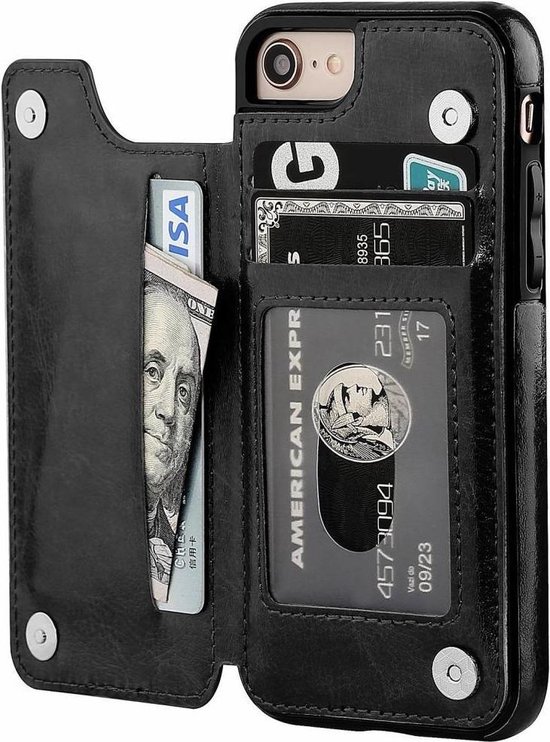 Geschikt Voor Apple Iphone Se Se 22 Wallet Case Zwart Bol Com