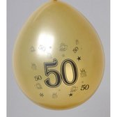 Ballon goud cijfer 50 ø 30 cm 8 stuks - .