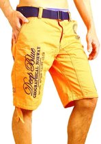 Geographical Norway Korte Broek Deep Blue Pallancre Oranje - S