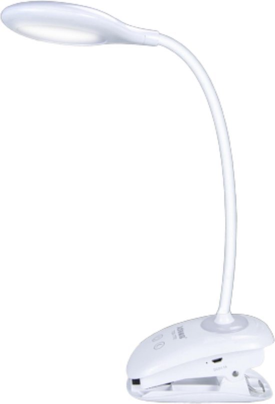 Oplaadbare bureaulamp LED - Wit Leeslamp - Leeslampje - Oplaadbaar - Licht - Bureau... | bol.com