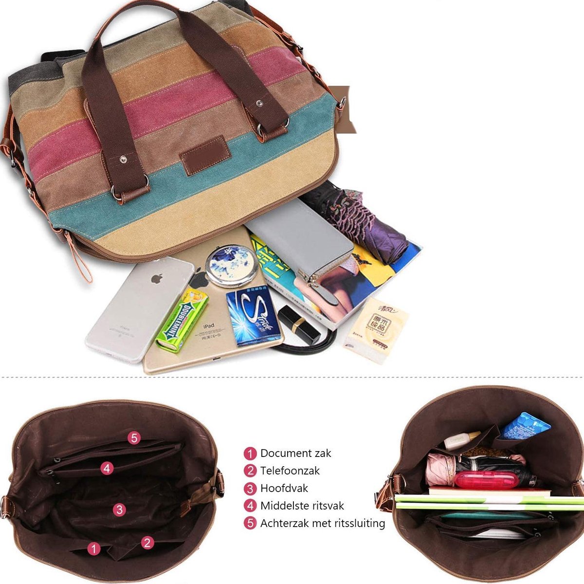 Miss Lulu Handtas en portemonnee set, geweven handtas en visgraatpatroon, schoudertas met bijpassende portemonnee van PU-leer, beide met M-logo, Lichtgrijs, Eén maat