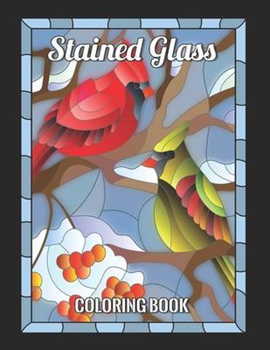 Download Bol Com Stained Glass Coloring Book Flowers Animals Bird Nature And Landscapes And Many