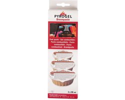 Pyrogel Brandpasta voor Fonduebrander- Set van 3x 95 gram (kuipjes) - Fondue voordeelverpakking