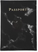 Paspoorthouder - Paspoorthoes - Paspoort cover - Zwart - Marmer