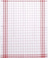 Clarysse Glazendoeken Halflinnen Rood 52x72cm 6 stuks
