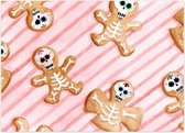 Cartes d'Halloween | Set de 5 | Biscuits squelettes | Illu-Straver