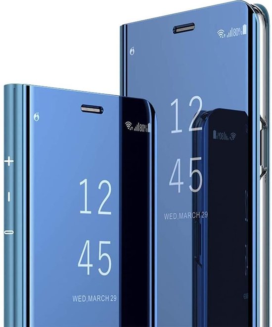 twijfel Justitie Soeverein Samsung Galaxy S9 Hoesje - Clear View Cover - Blauw | bol.com