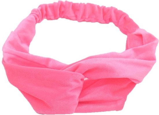Bestuurbaar Tomaat rand Haarband - Twist - Neon roze | bol.com