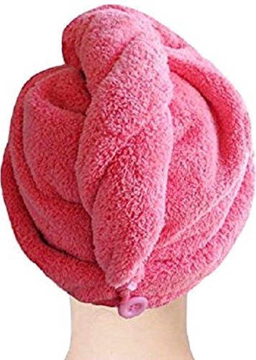 Microvezel Haar Handdoek - Roze - 2 Stuks - Krullend & Stijl Haar - Haarhanddoek Microvezel - Microvezel Handdoek - Sneldrogend