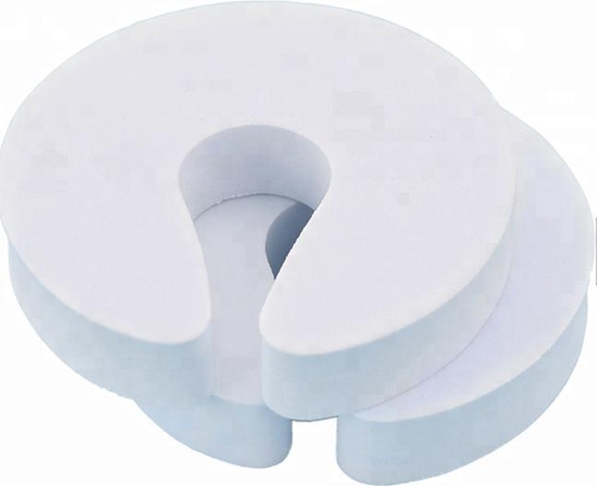 Deurstoppers - Beveiliging - Kinderen - Baby - Vingerbescherming - Deurklem - Foam - Wit - 4 Stuks