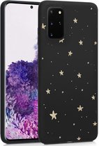 iMoshion Hoesje Geschikt voor Samsung Galaxy S20 Plus Hoesje Siliconen - iMoshion Design hoesje - Zwart / Meerkleurig / Goud / Stars Gold