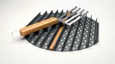 GRATE4BBQ, Ø 37cm, Non-stick Aluminium Grill rooster met thermometer