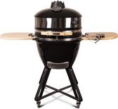 Patton - Kamado 21" - Meat & Pizza edition - Premium Black - Keramische barbecue - incl. Bluetooth  kerntemperatuurmeter - LED verlichting - Large - Compleet - Zwart