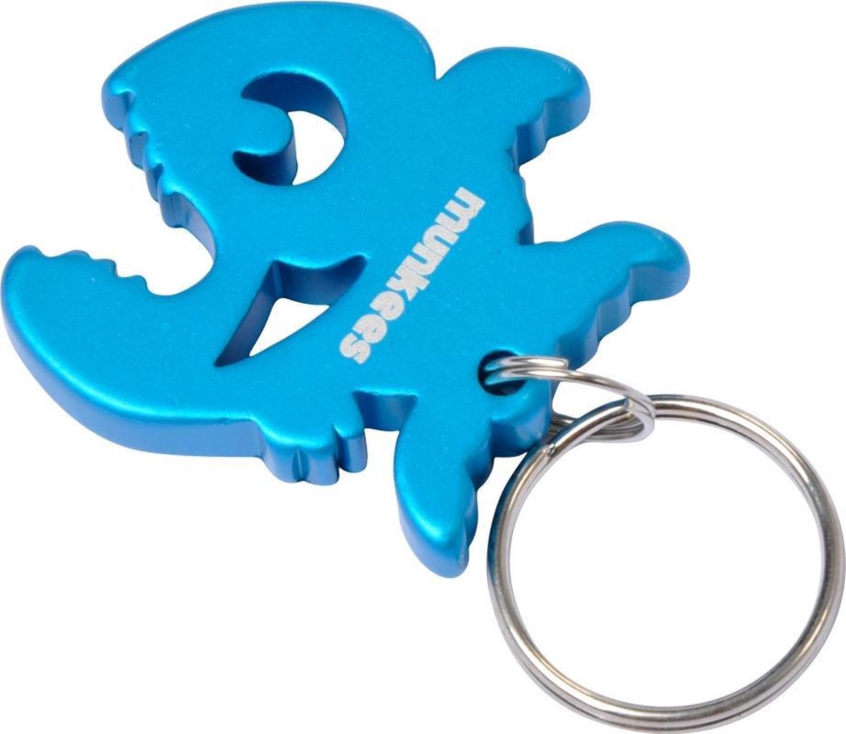 Munkees Flesopener Piranha Blauw Staal 3,9 Cm