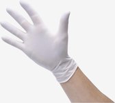 Handschoenen Wegwerp-Latex - Gloves -powder disposablos- 100 st- WIT Maat Large